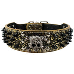 Anti Bite 2" Skull Spiked Collar